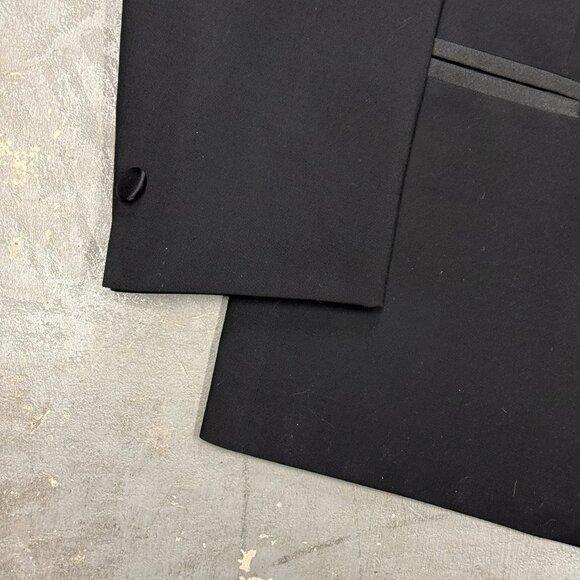 Coppley Warren K Cook Tuxedo 2pc Silk Peak Lapel Wool Mohair Black 46R 38x32 - Picture 3 of 12